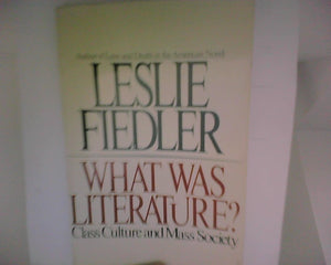 What Was Literature?: Class Culture And Society,Used