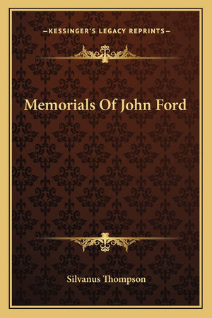 Memorials Of John Ford,Used
