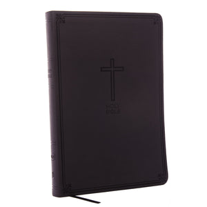 NKJV, Value Thinline Bible, Large Print, Leathersoft, Charcoal, Red Letter Edition, Comfort Print: Holy Bible, New King James Ve