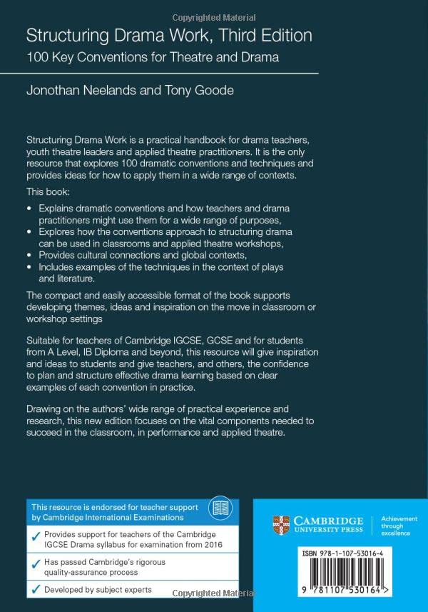 Structuring Drama Work (Cambridge International Examinations),Used