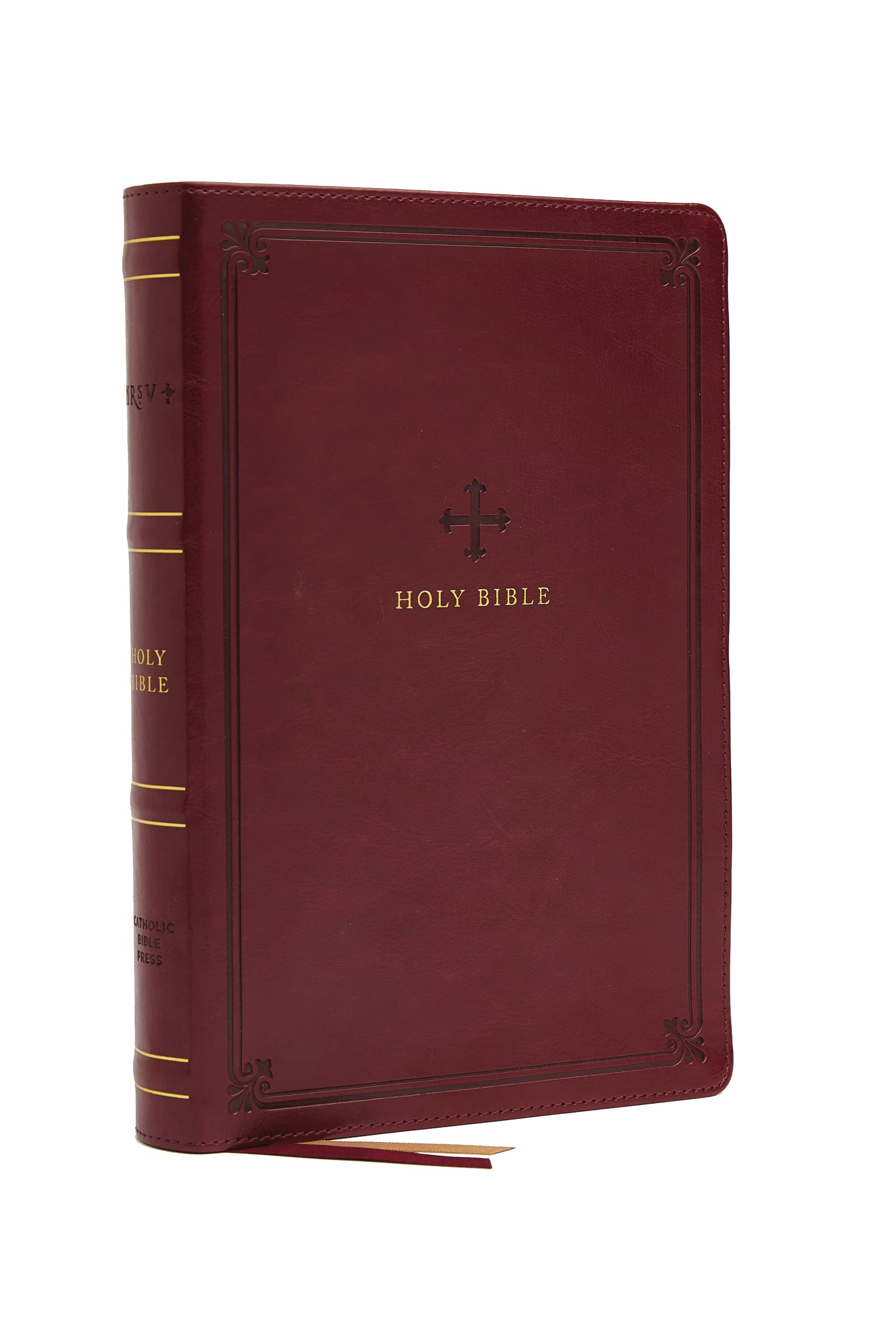 NRSV Large Print Standard Catholic Bible, Red Leathersoft (Comfort Print, Holy Bible, Complete Catholic Bible, NRSV CE): Holy Bi,New