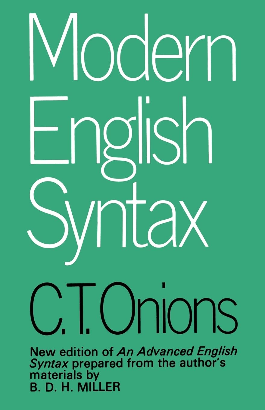 Modern English Syntax,Used