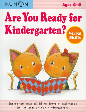 Are You Ready for Kindergarten? Verbal Skills (Preschool Workbook), Ages 35, 64 pages, alphabet, phonics, activity book,New