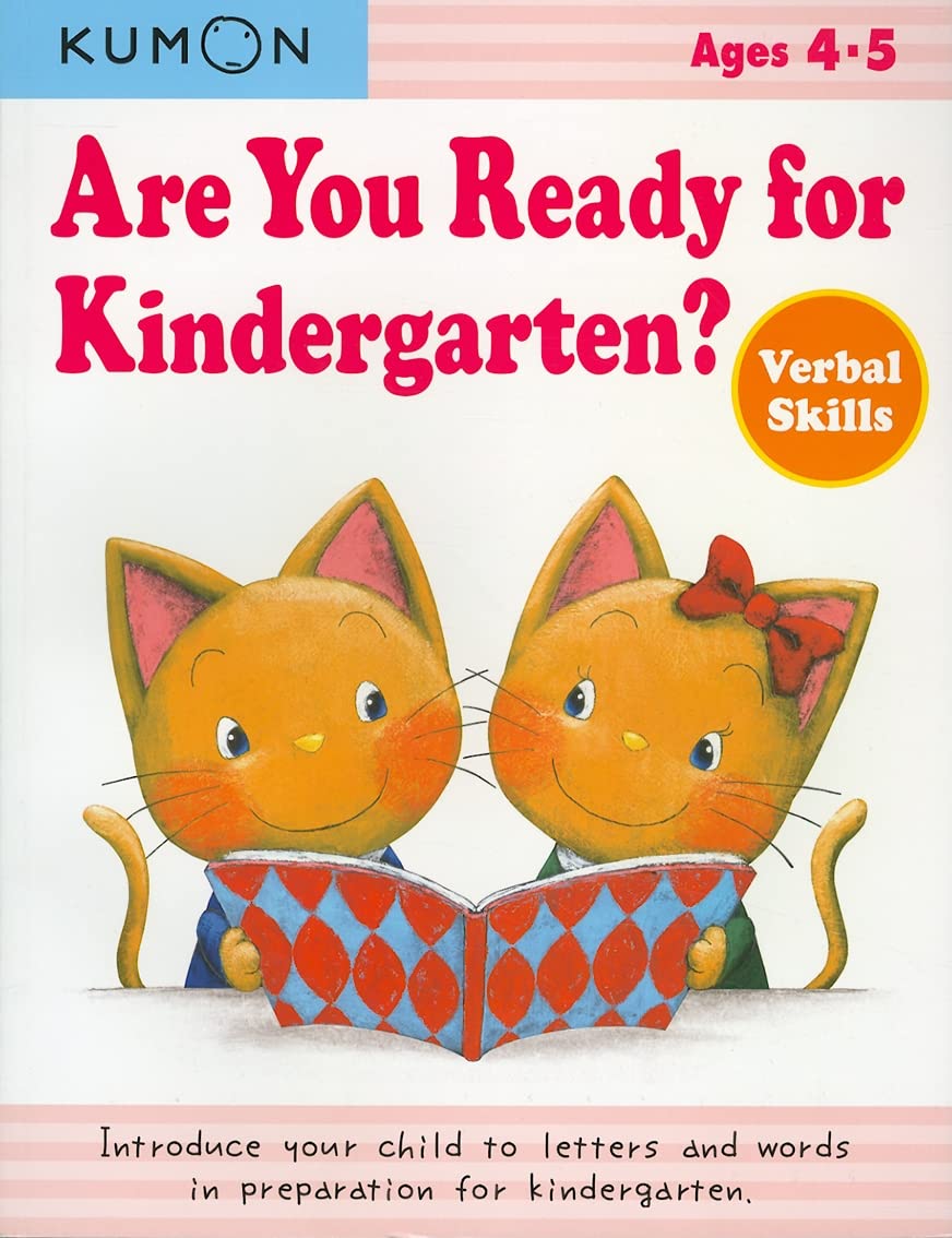 Are You Ready for Kindergarten? Verbal Skills (Preschool Workbook), Ages 35, 64 pages, alphabet, phonics, activity book,Used