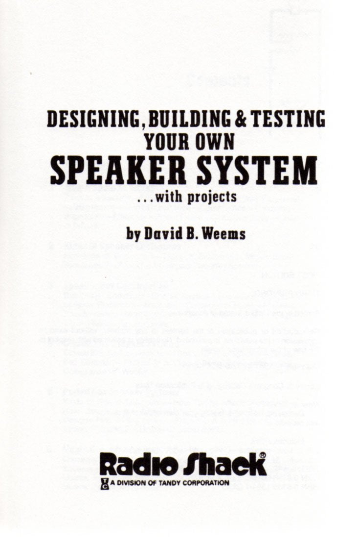 Designing, Building & Testing Your Own Speaker System With Projects
