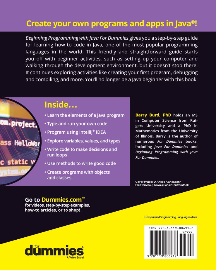 Beginning Programming with Java For Dummies,Used