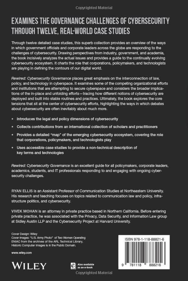 Rewired: Cybersecurity Governance,Used