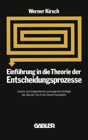 Einfhrung In Die Theorie Der Entscheidungsprozesse (German Edition),Used