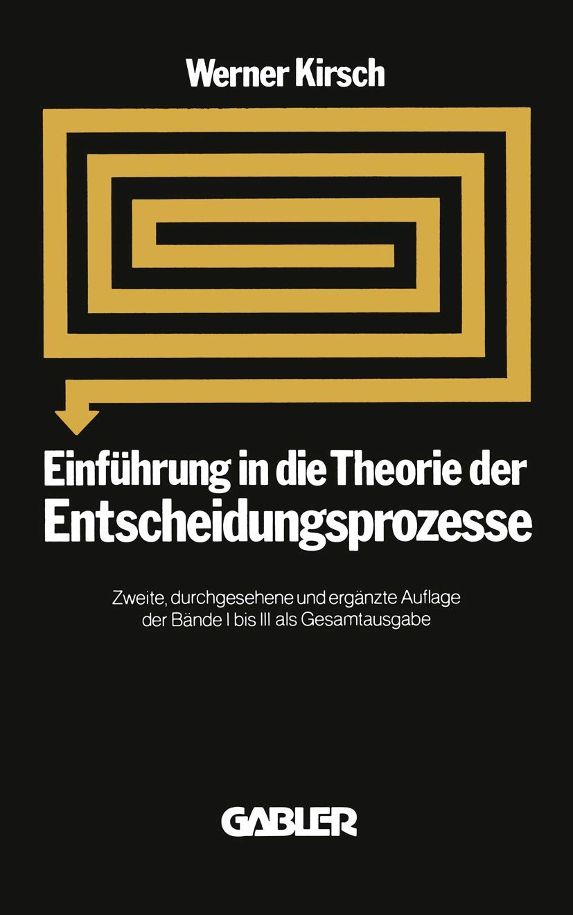Einfhrung In Die Theorie Der Entscheidungsprozesse (German Edition),Used
