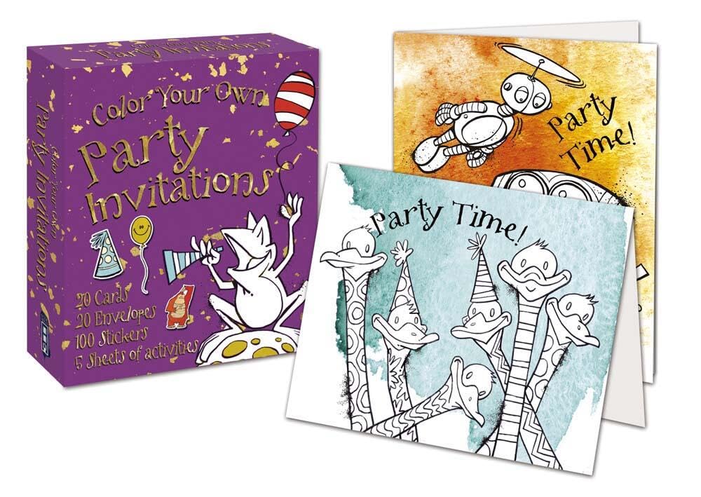 Color Your Own Party Invitations