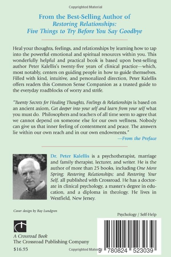 Twenty Secrets to Healing Thoughts, Feelings, & Relationships: A Common Sense Companion,Used