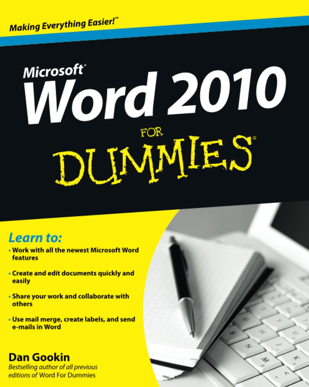Word 2010 For Dummies,Used