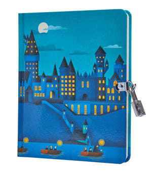 Harry Potter: Hogwarts Castle GlowintheDark Lock & Key Diary,Used