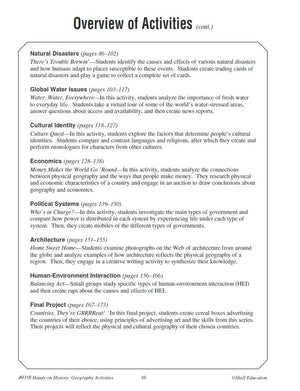 Handson History: Geography Activities  Teacher Resource Provides Fun Games and Simulations that Support HandsOn Learning (Soc,Used