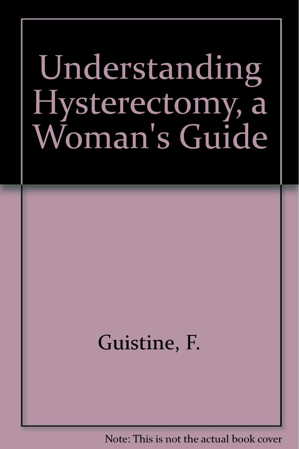 Understanding Hysterectomy, a Woman's Guide,Used