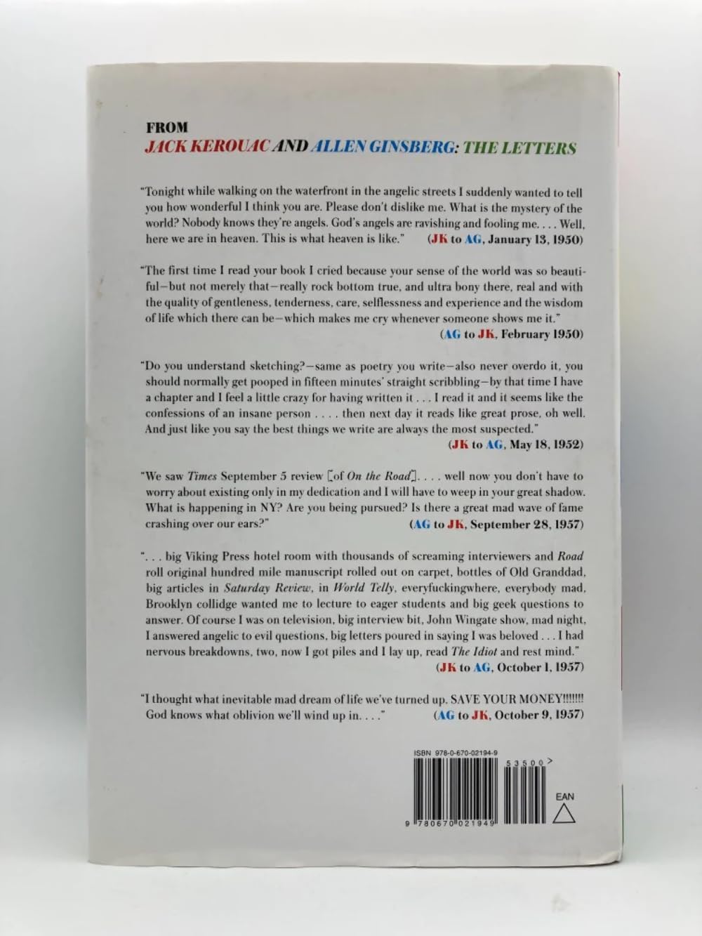 Jack Kerouac and Allen Ginsberg: The Letters,New