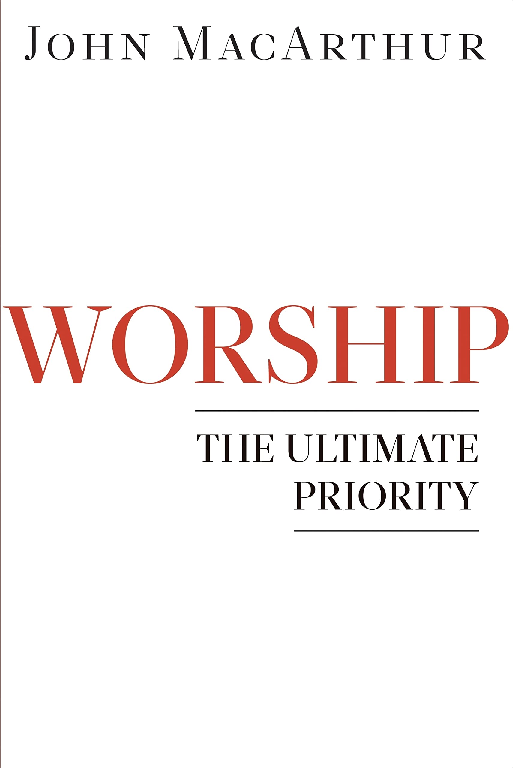 Worship: The Ultimate Priority,New