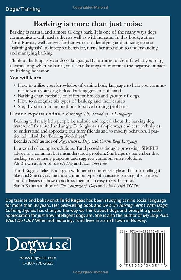 Barking: The Sound of the Language (Dogwise Training Manual),New