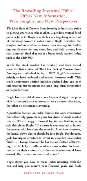 The Little Book of Common Sense Investing: The Only Way to Guarantee Your Fair Share of Stock Market Returns (Little Books, Big ,Used