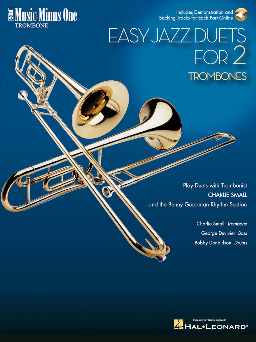 Easy Jazz Duets for Two Trombones and Rhythm Section: Music Minus One Trombone,Used