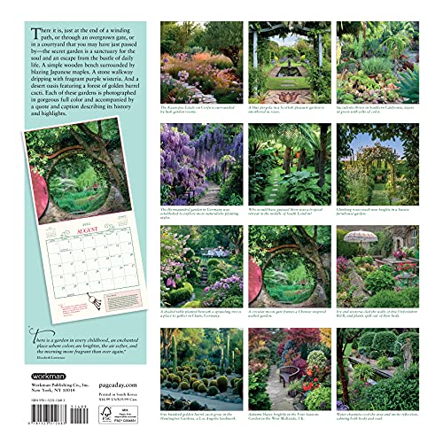 Secret Garden Wall Calendar 2022: A year of photographs that transport you to a garden sanctuary.,New