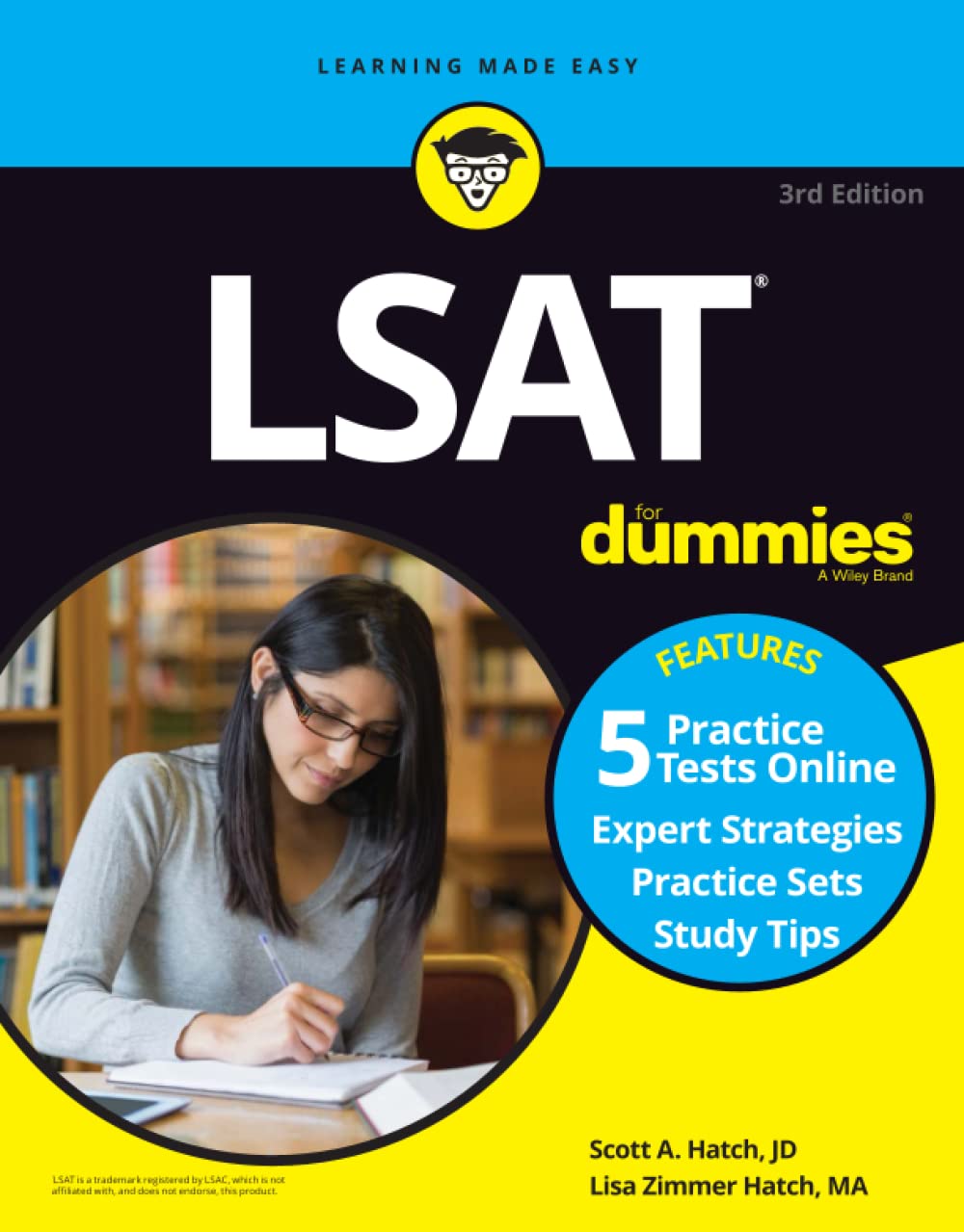 LSAT For Dummies: Book + 5 Practice Tests Online,Used