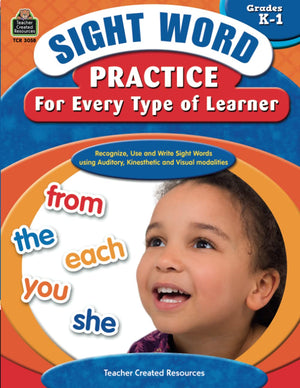 Sight Word Practice For Every Type Of Learner Grd K1: Grade K1,Used