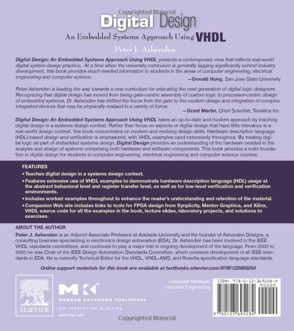 Digital Design (VHDL): An Embedded Systems Approach Using VHDL,Used