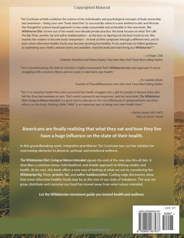 The Wildatarian Diet: Living as Nature Intended: A Customized Nutritional Approach for Optimal Health, Energy, and Vitality,Used