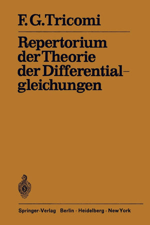 Repertorium Der Theorie Der Differentialgleichungen (German Edition),Used
