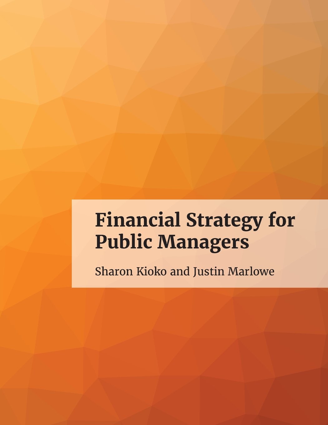 Financial Strategy for Public Managers,New
