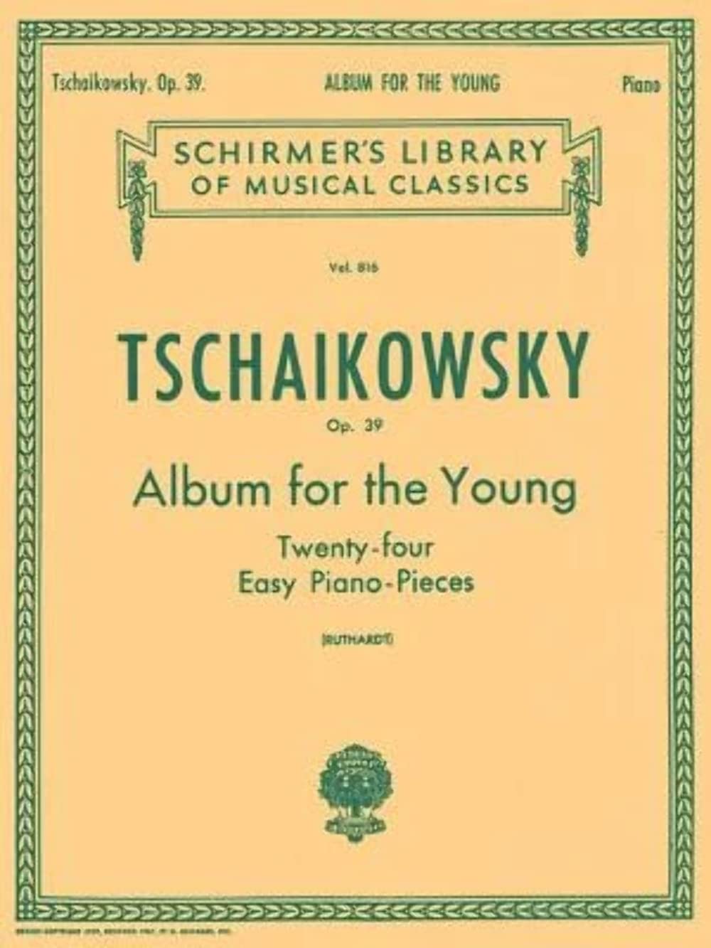 Album for the Young (24 Easy Pieces), Op. 39: Schirmer Library of Classics Volume 816 Piano Solo,Used
