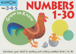 Kumon Growtoknow: Numbers 130 (Grow To Know Workbooks),Used