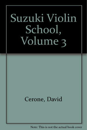 Suzuki Violin School, Vol 3: Cassette,Used