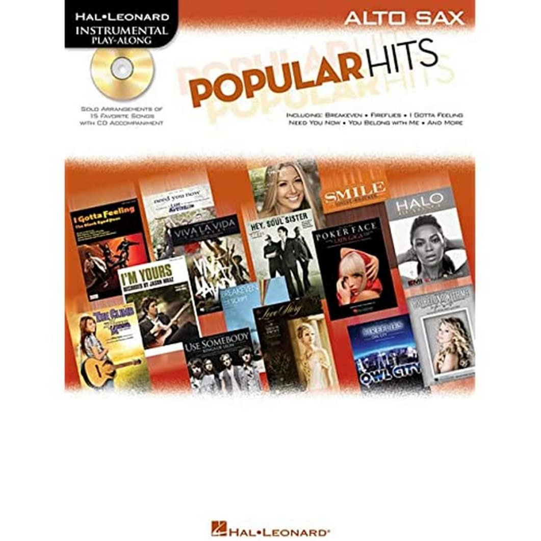 Popular Hits Instrumental Playalong For Alto Sax Book/Online Audio (Hal Leonard Instrumental Playalong),Used