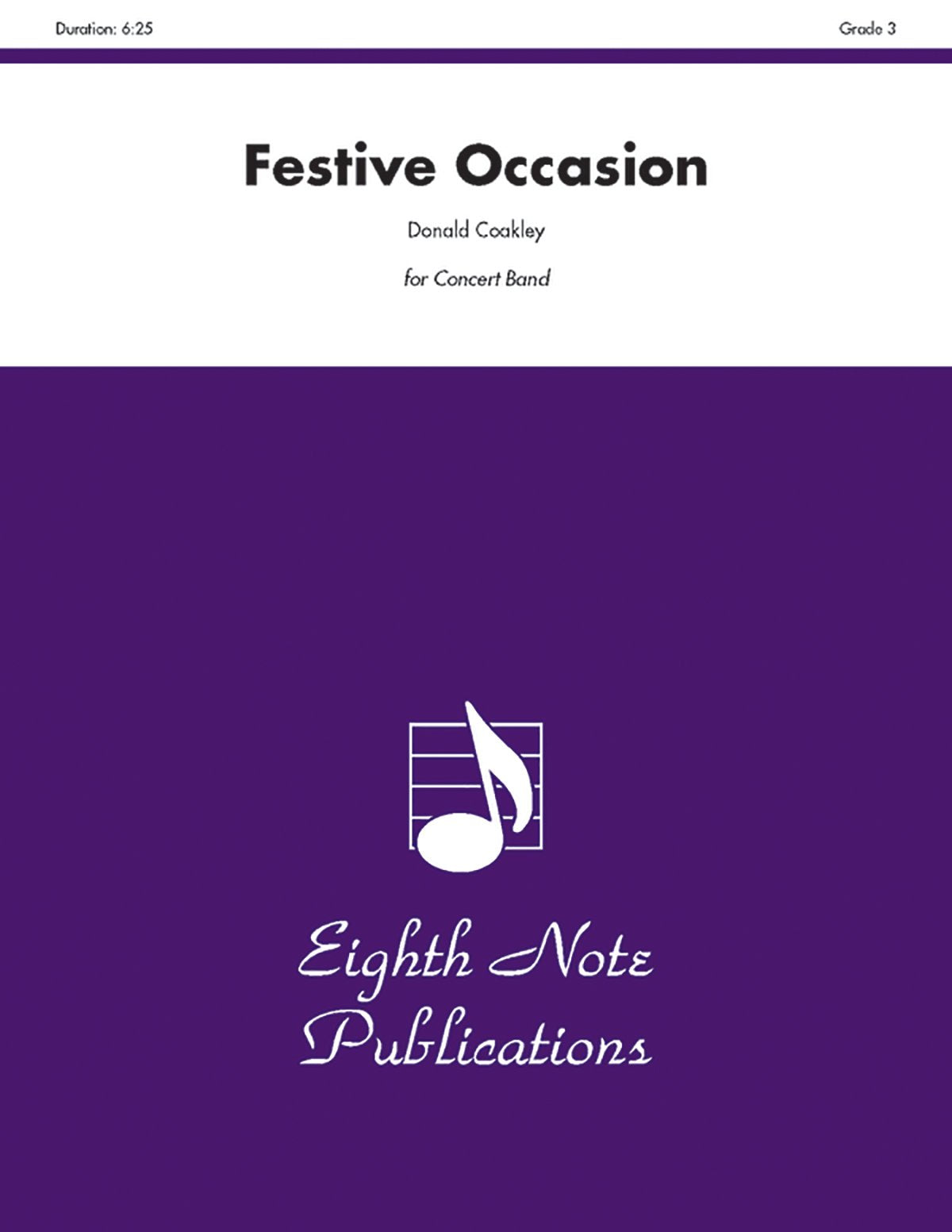 Festive Occasion: Conductor Score & Parts (Eighth Note Publications),Used