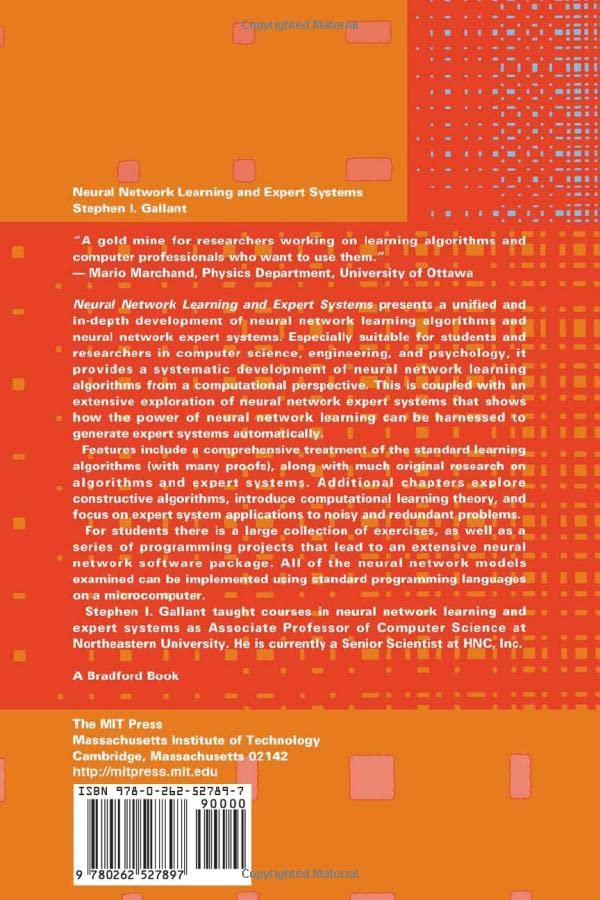 Neural Network Learning And Expert Systems,New