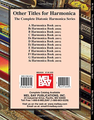 Mel Bay Complete 10Hole Diatonic Harmonica Series: Bb (Complete 10Hole Diatonic Harmonica),Used