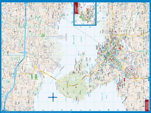 Laminated Vancouver Map by Borch (English, Spanish, French, Italian and German Edition),Used