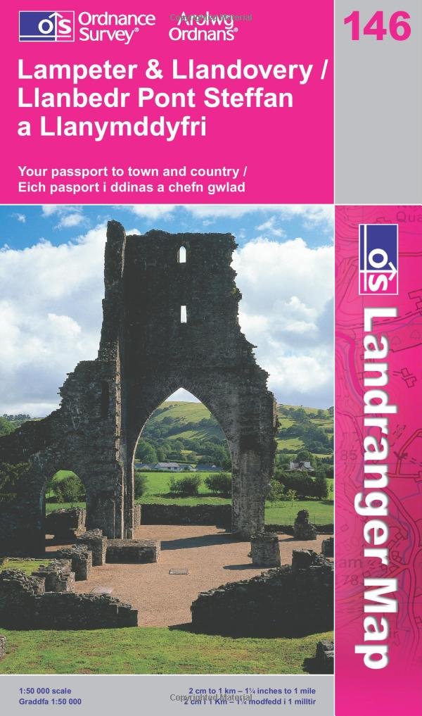Lampeter and Llandovery (Landranger Maps) 146,Used
