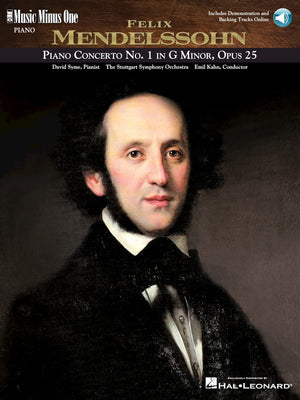 Mendelssohn Concerto No. 1 in G Minor, Op. 25 Music Minus One Piano  Book/Online Audio,New