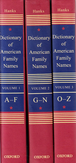 Dictionary of American Family Names: 3Volume Set,New