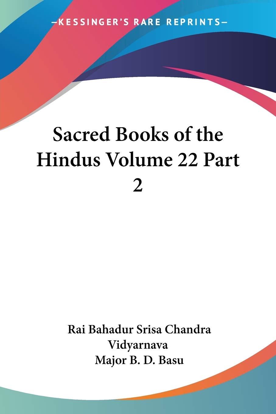 Sacred Books of the Hindus Volume 22 Part 2,Used
