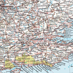 National Geographic Britain and Ireland Wall Map  Classic  Laminated (23.5 x 30.25 in) (National Geographic Reference Map),Used