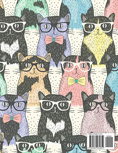 Graph Paper Notebook: Quad Ruled Graphing Paper, 200 Pages, Funny Hipster Cats Pattern (8.5x11),Used