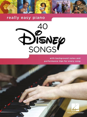 Really Easy Piano: 40 Disney Songs  Songbook With Lyrics,New