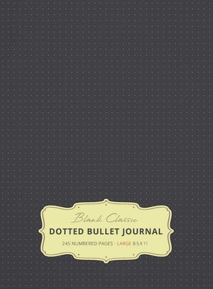 Large 8.5 x 11 Dotted Bullet Journal (Gray #2) Hardcover  245 Numbered Pages,Used