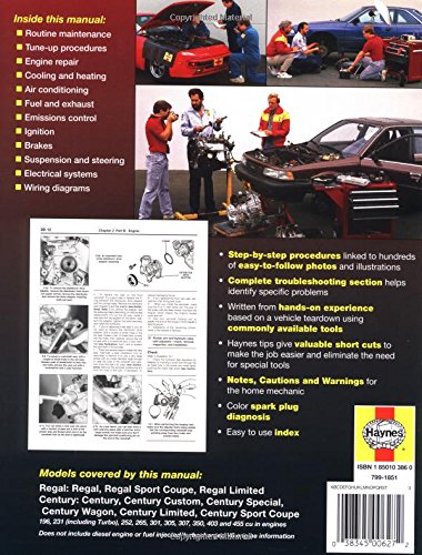 Buick MidSize RWD Regal (7487) & Century/Century Wagon (7481) Haynes Repair Manual (Does not include information specific to ,Used