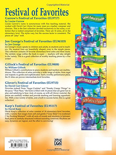 Gillock's Festival of Favorites: 21 Piano Solos,Used