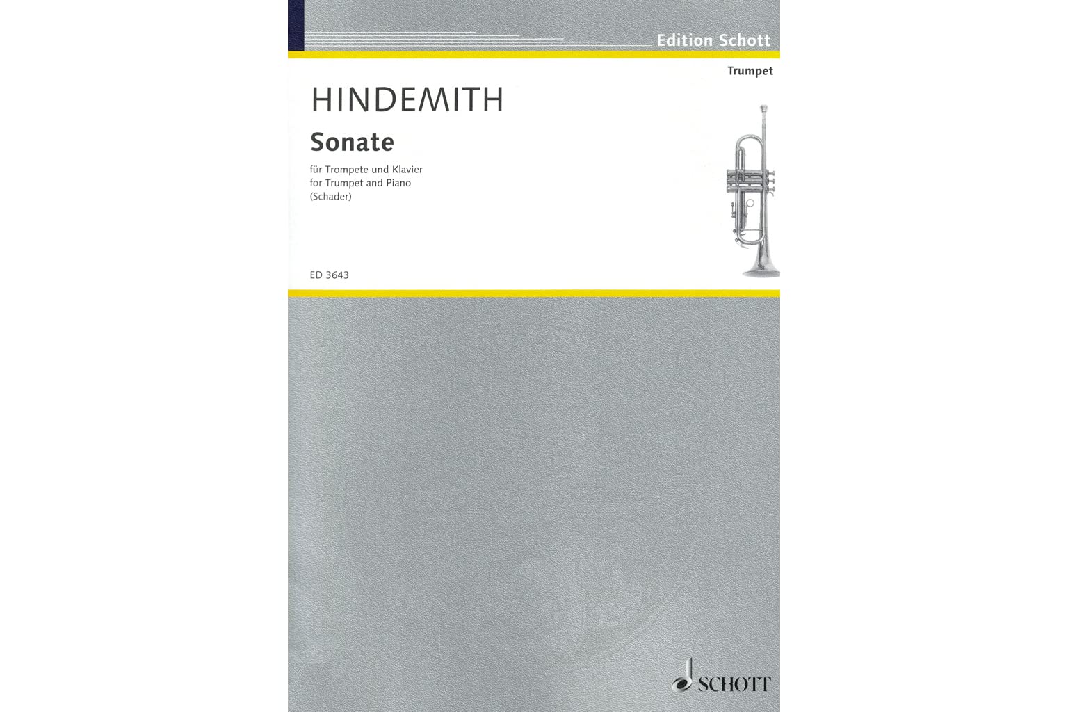 Sonata (1939): Trumpet and Piano (Edition Schott),Used